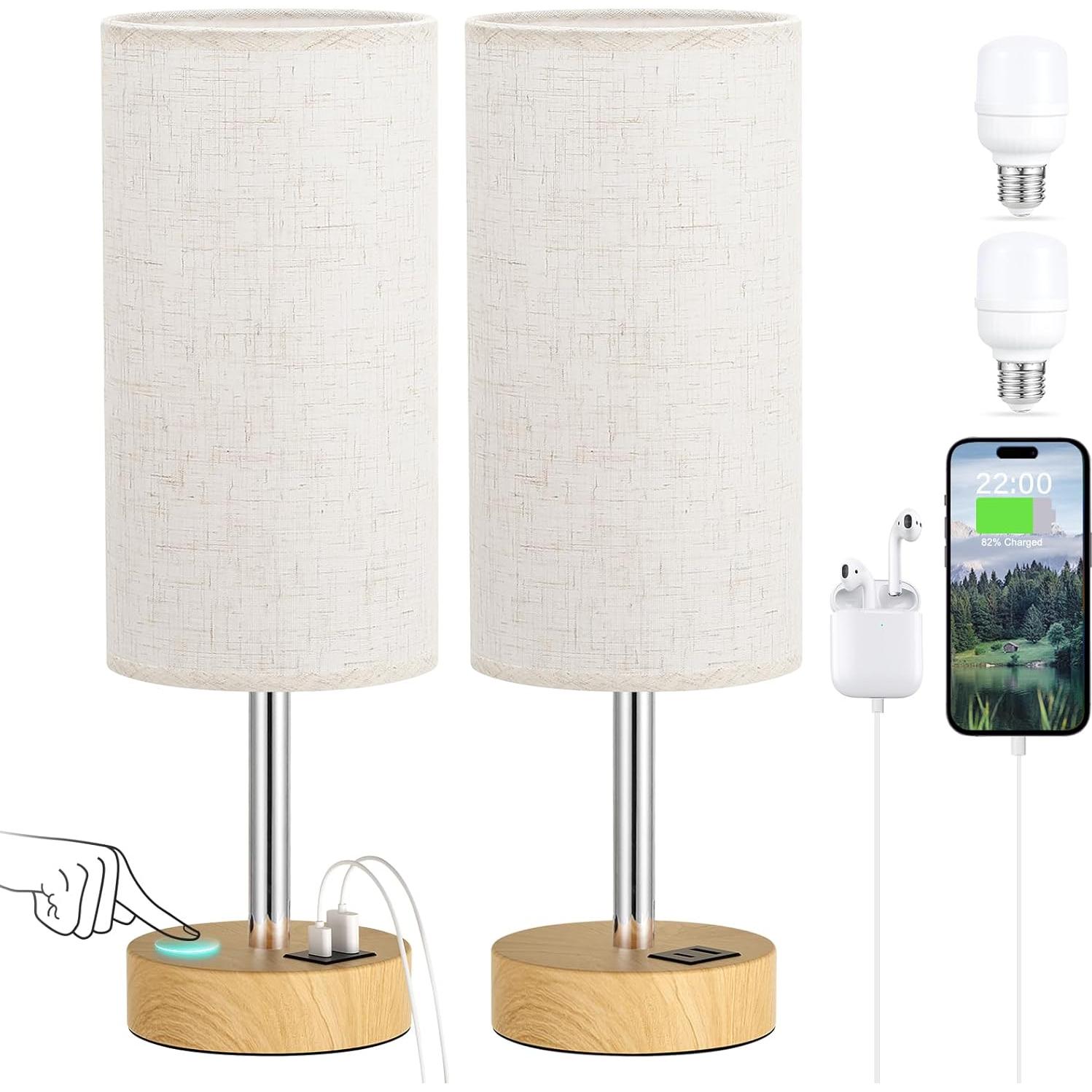 Juego de Lámparas de Mesa Táctiles Dicoool 35.56 cm Regulables