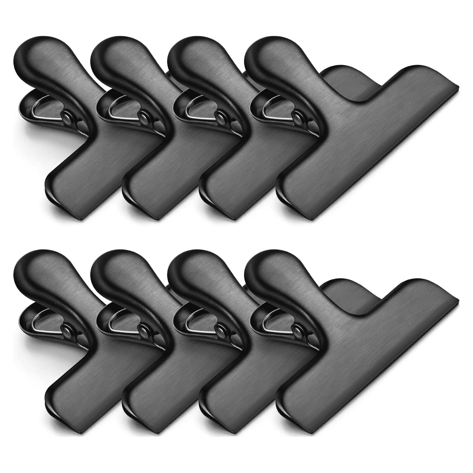 Pinzas para bolsas FINDMAG de acero inoxidable - Paquete de 8