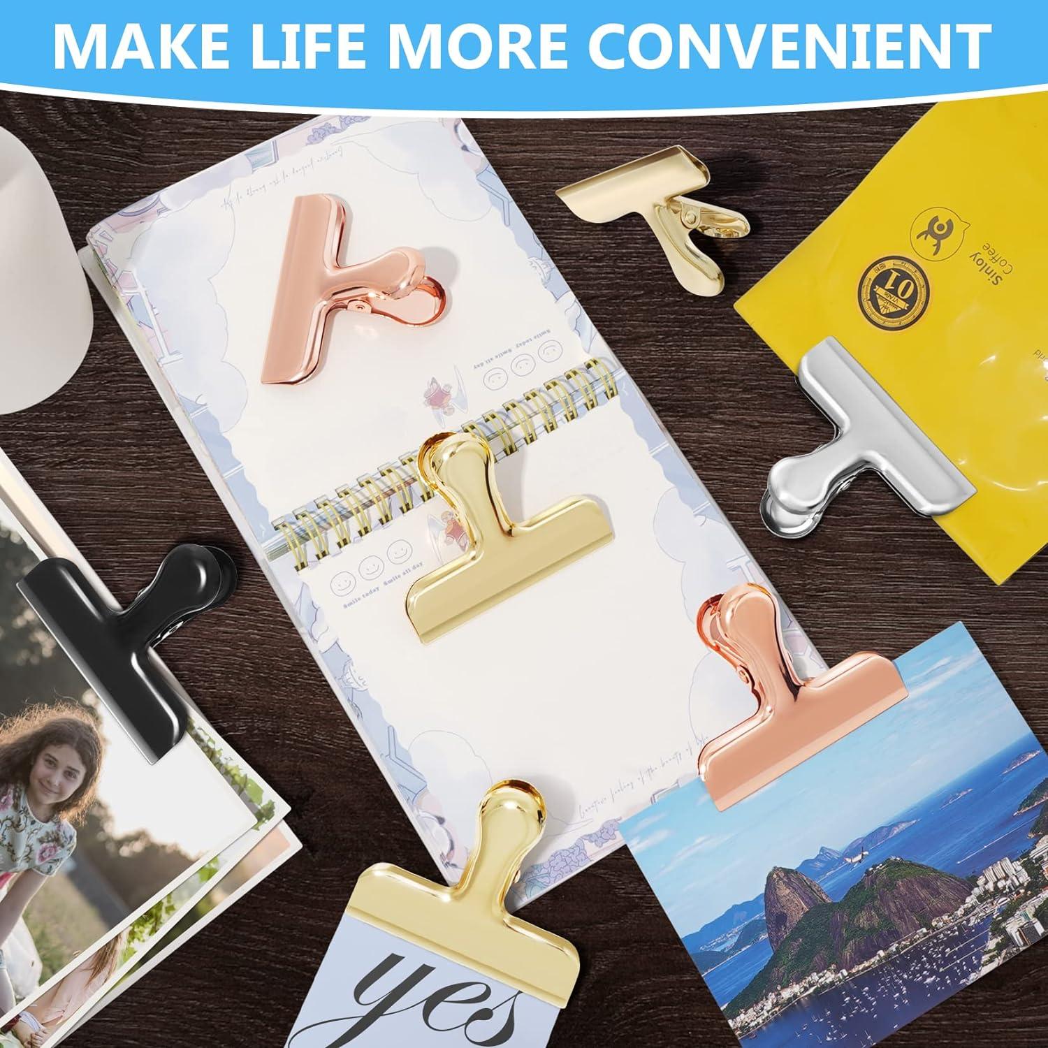 Pinzas para bolsas FINDMAG de acero inoxidable - Paquete de 8