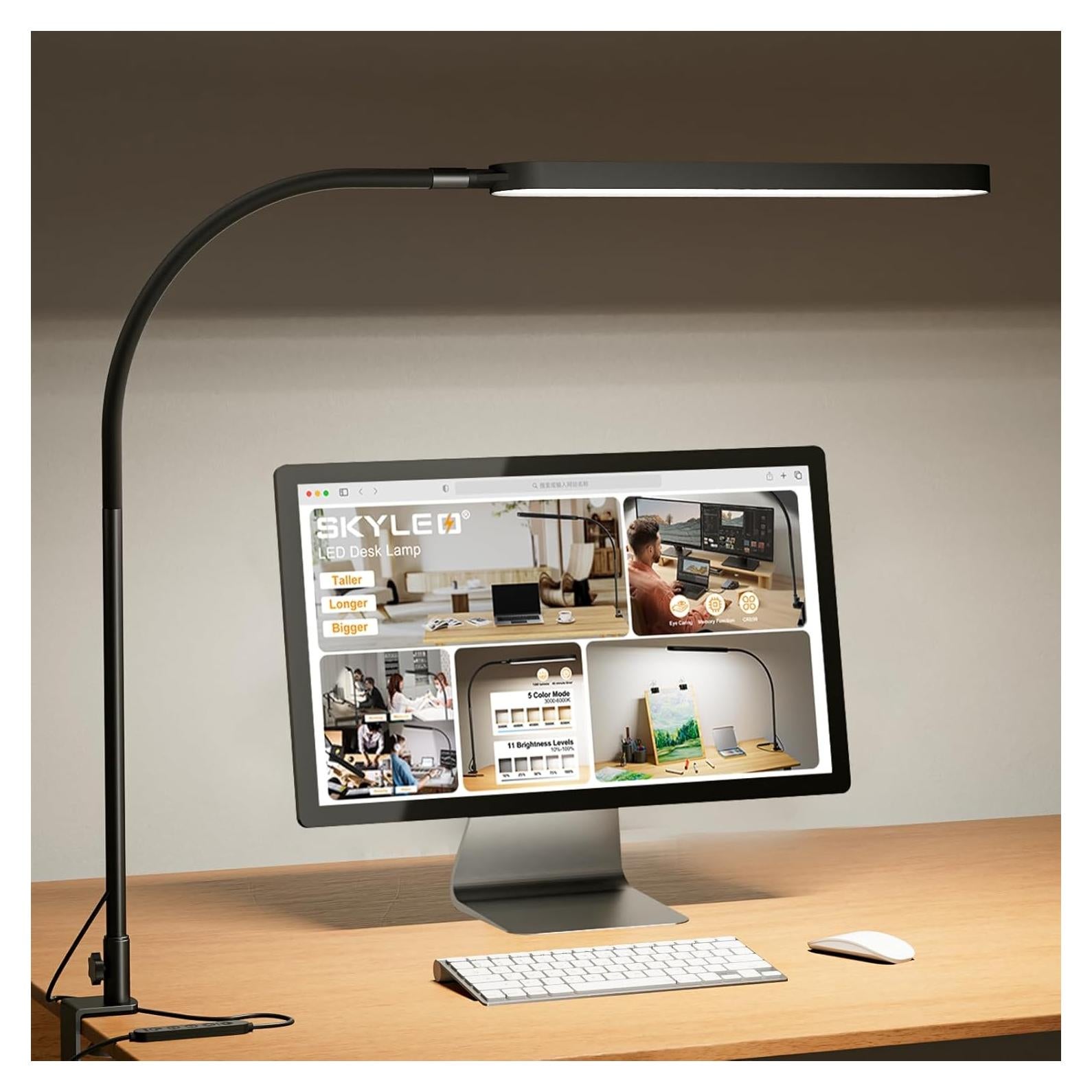 Lámpara de Escritorio LED SKYLEO 12W Cuello de Ganso 85cm