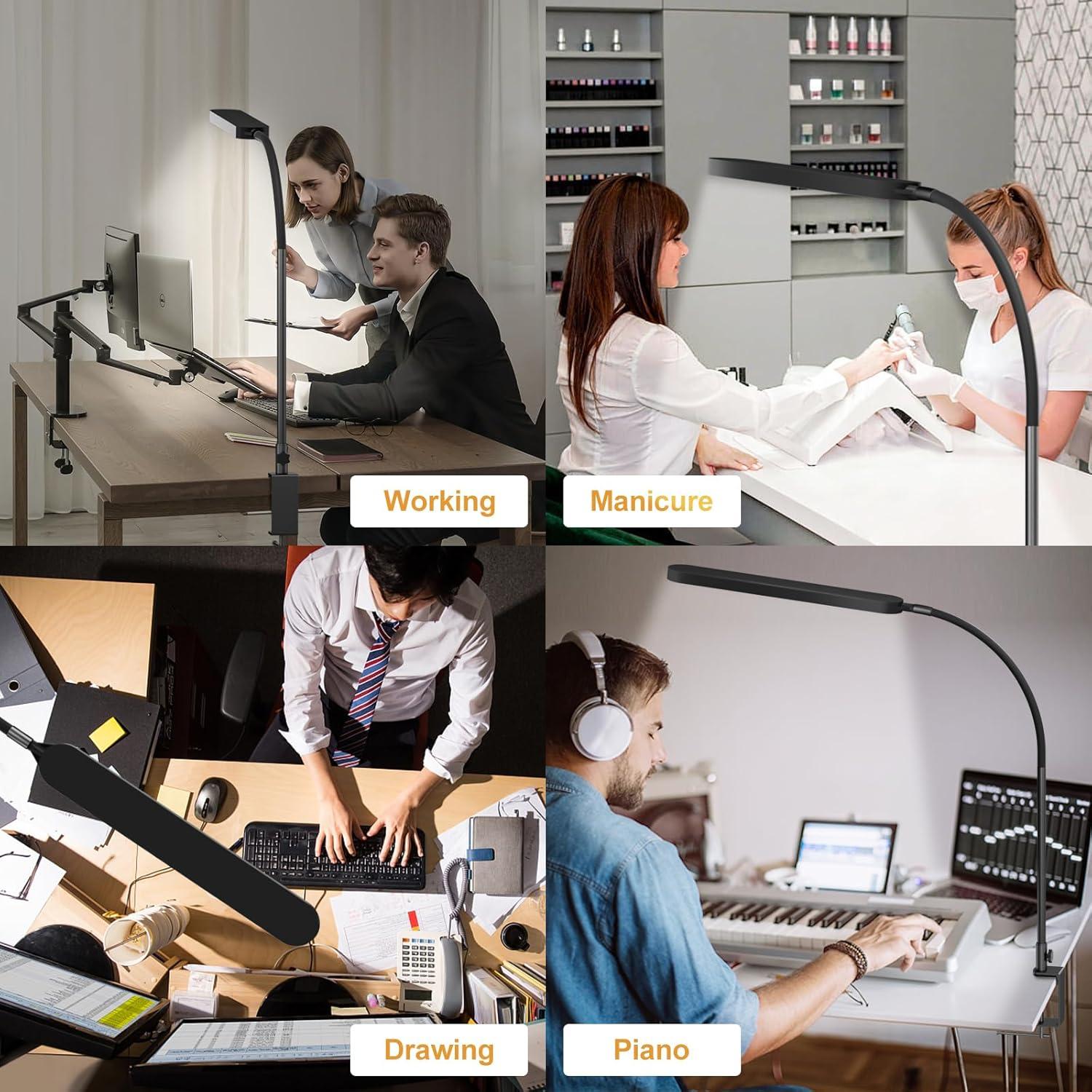 Lámpara de Escritorio LED SKYLEO 12W Cuello de Ganso 85cm