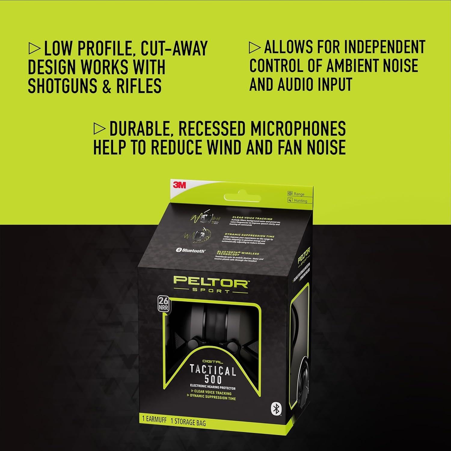 Auriculares de Protección Auditiva Bluetooth 3M Peltor Sport Tac 500