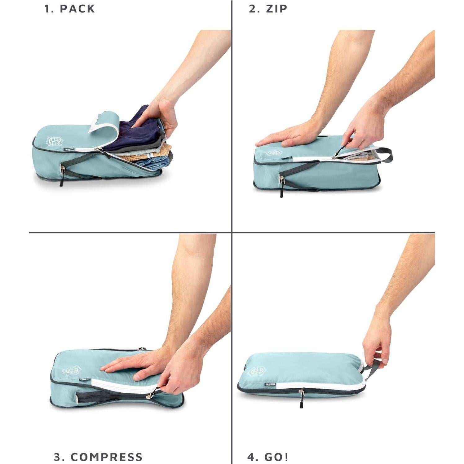 Juego de Cubos de Compresión TRIPPED Travel Gear - 2 Piezas