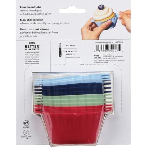 Tazas de Hornear de Silicona OXO Good Grips, 12 Piezas, 3 oz
