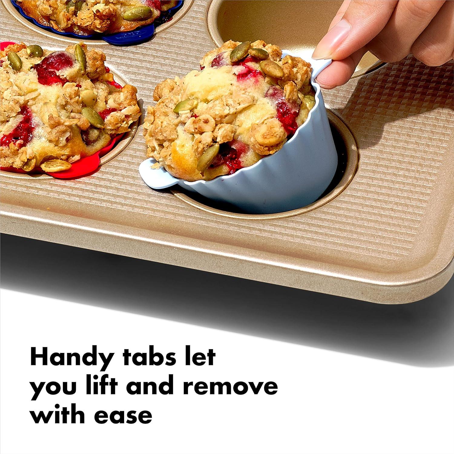 Tazas de Hornear de Silicona OXO Good Grips, 12 Piezas, 3 oz