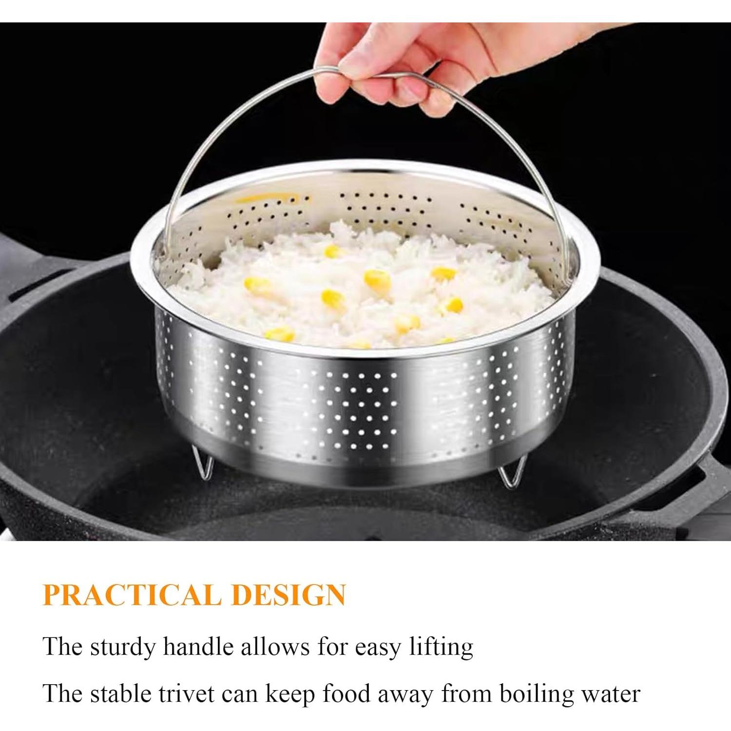 Cesta de Vapor de Acero Inoxidable Qancesd 20 cm Multifuncional