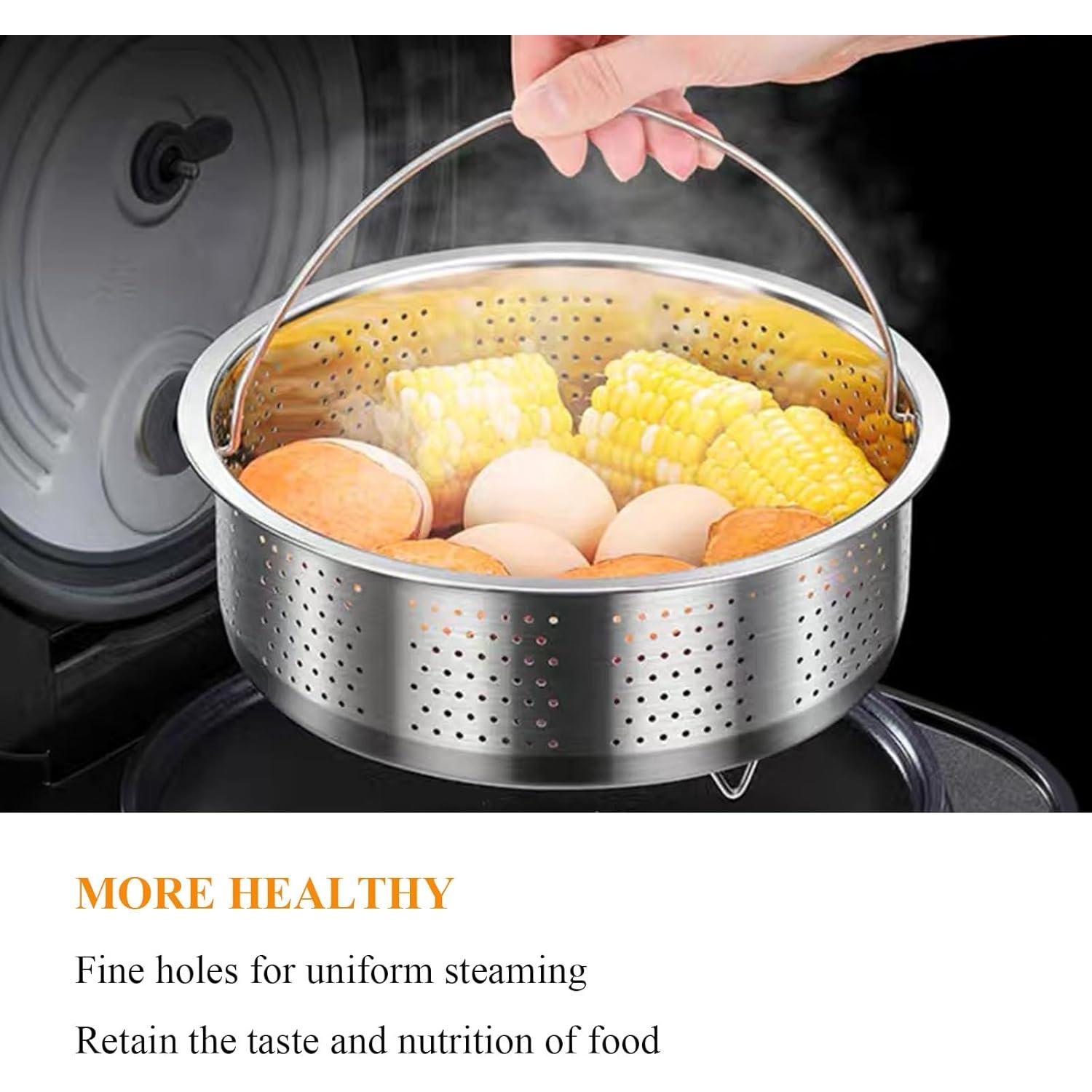 Cesta de Vapor de Acero Inoxidable Qancesd 20 cm Multifuncional