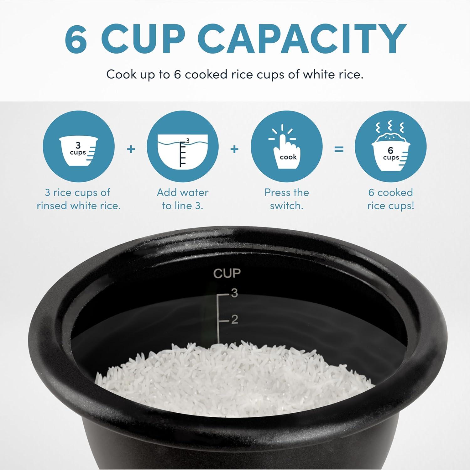 Olla Arrocera Aroma ARC-393NG 1.5L Blanca - 6 Tazas Cocidas