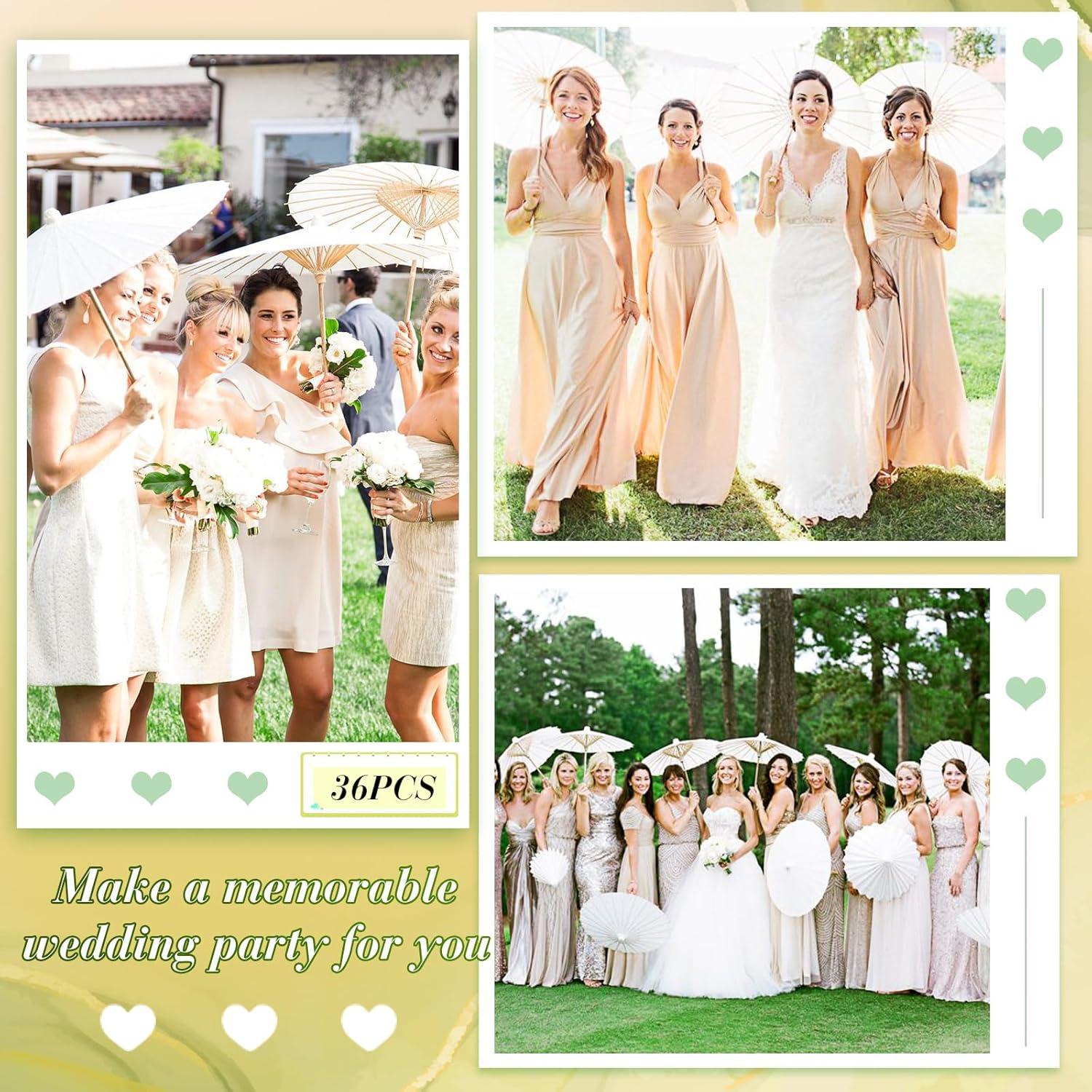 Sombrillas de Papel Sadnyy 84 cm 36 Piezas Decorativas