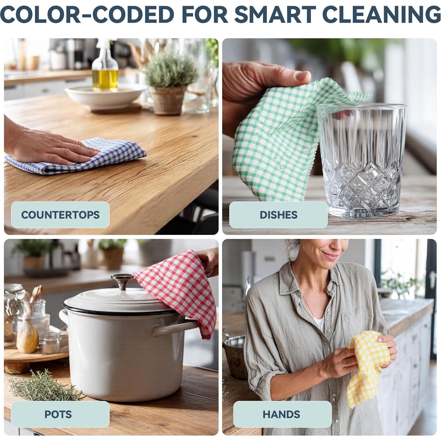 Paños de Cocina Egles 100% Algodón 30x30 cm - 8 Piezas