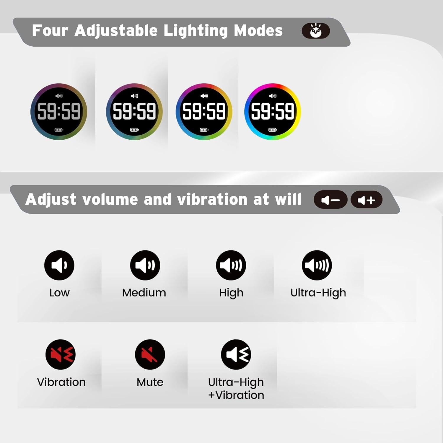 Temporizador Pomodoro Printers Jack Blanco Perla 6 Modos