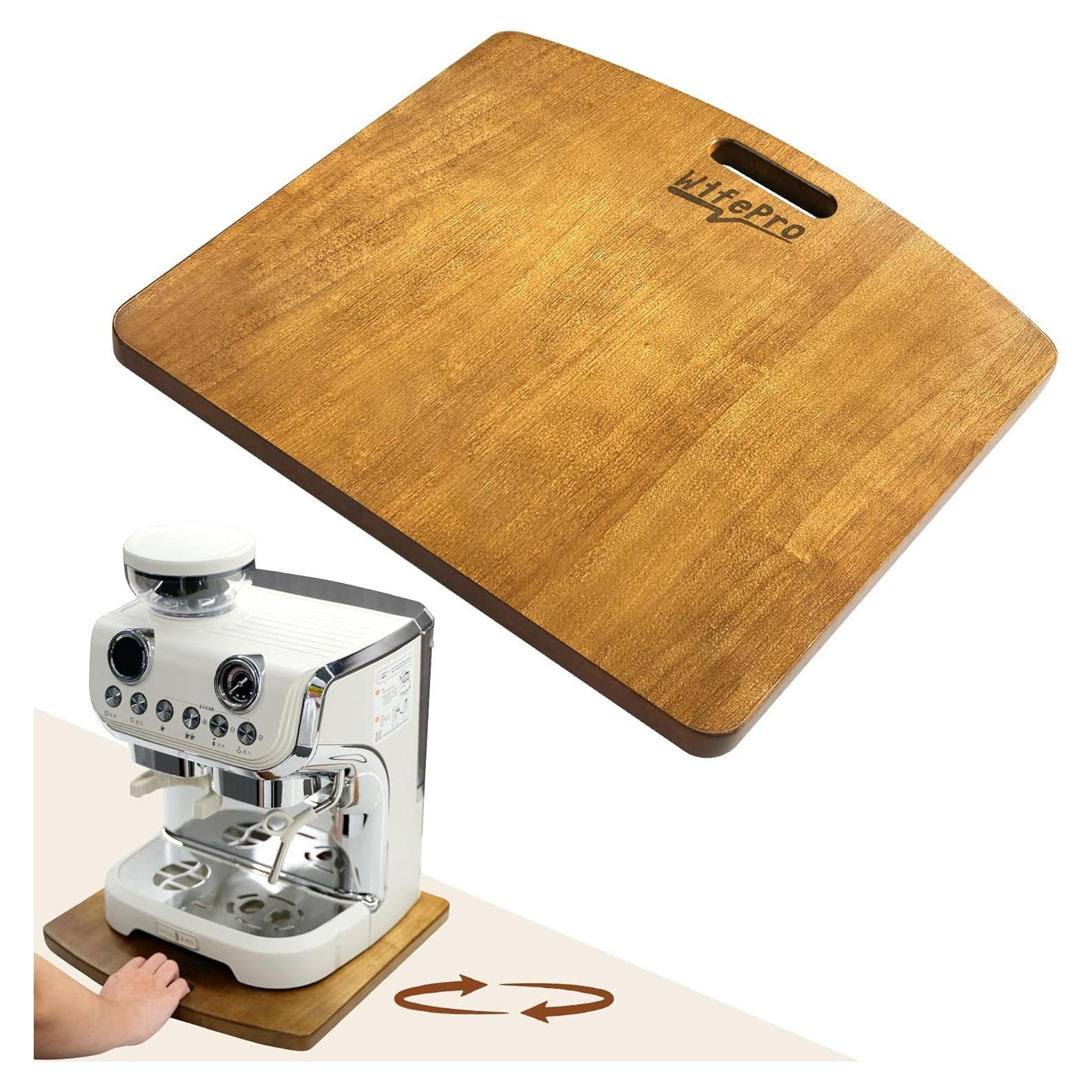 Bandeja Deslizante de Madera WifePro 33x36cm para Cafetera