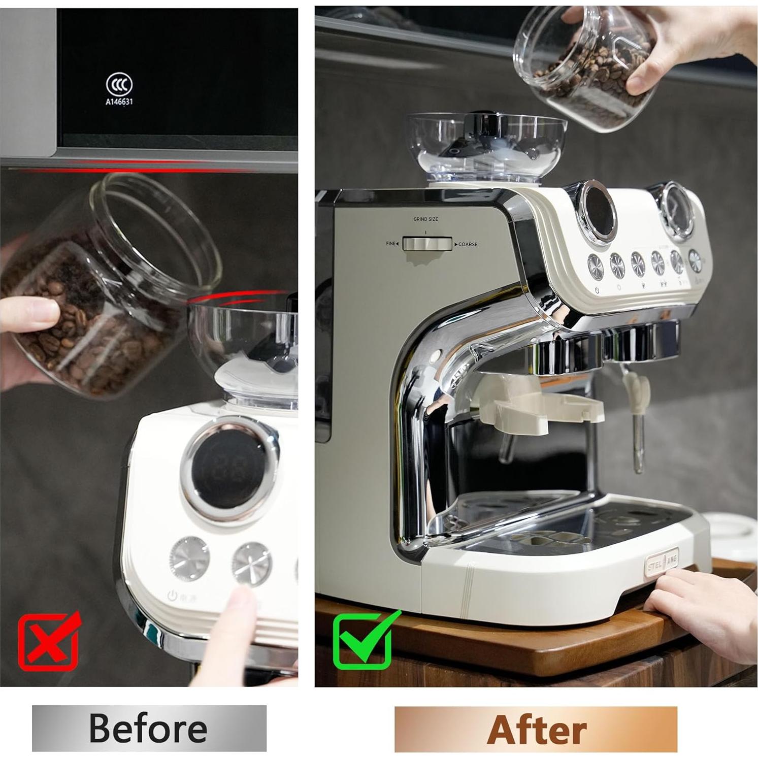 Bandeja Deslizante de Madera WifePro 33x36cm para Cafetera