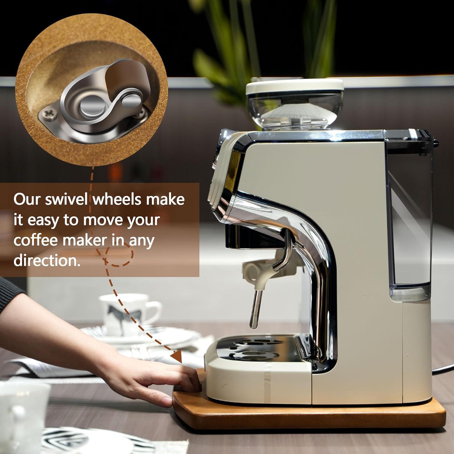 Bandeja Deslizante de Madera WifePro 33x36cm para Cafetera