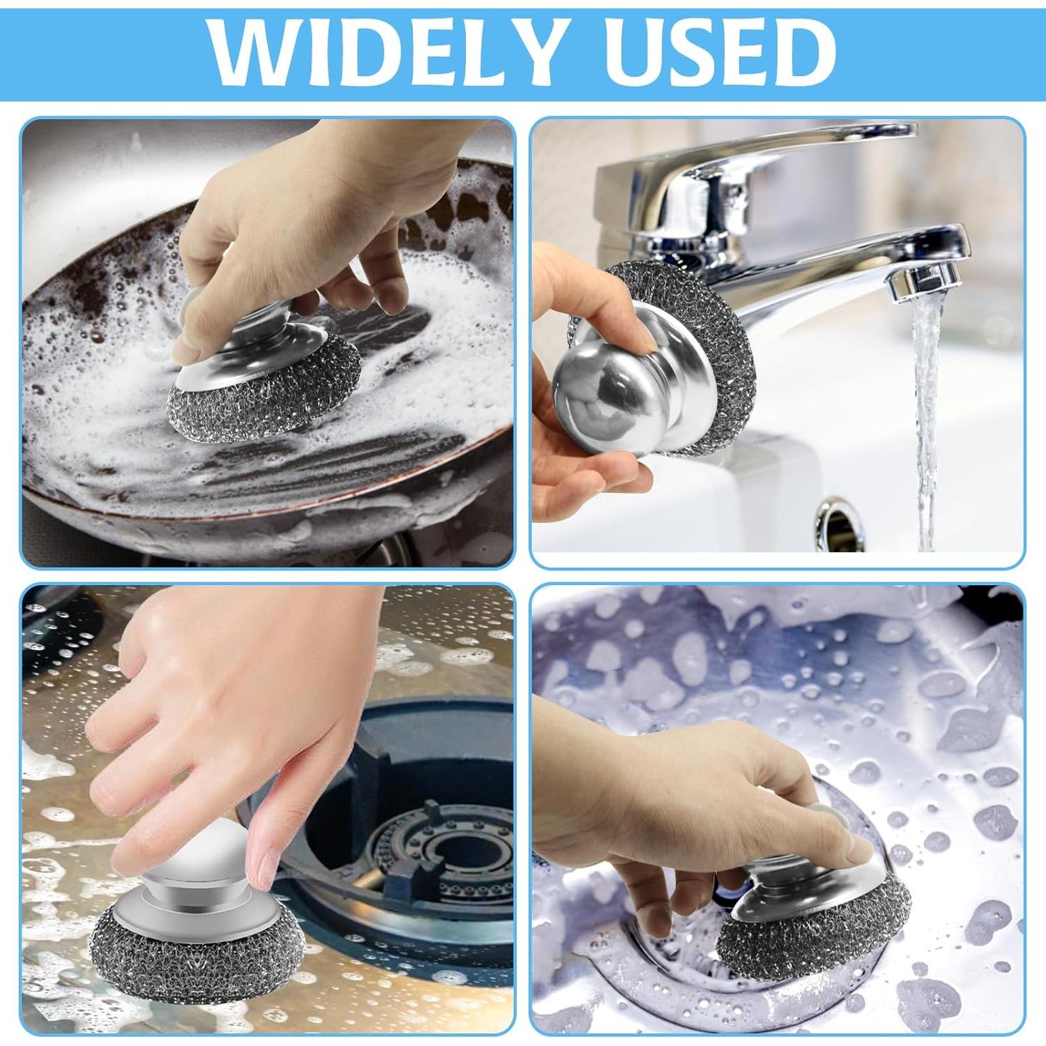 Estropajo de acero inoxidable HINGTAI con 2 almohadillas de repuesto