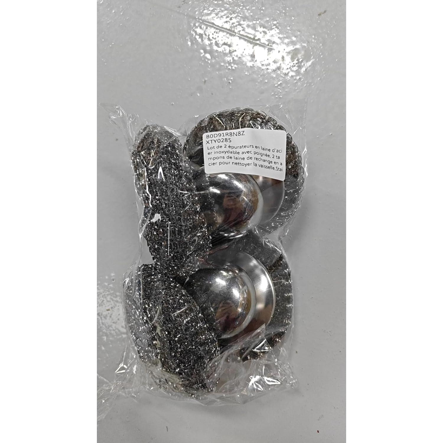 Estropajo de acero inoxidable HINGTAI con 2 almohadillas de repuesto