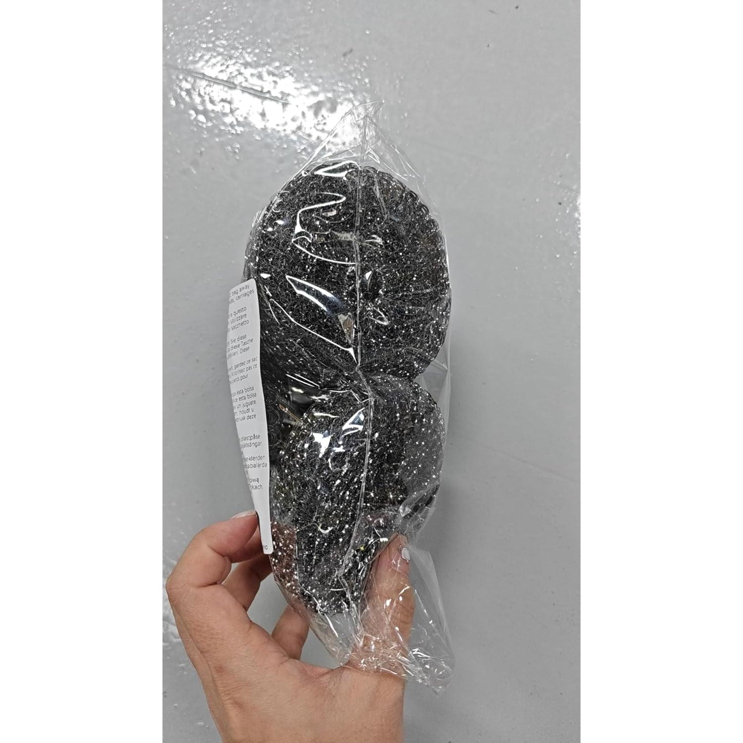 Estropajo de acero inoxidable HINGTAI con 2 almohadillas de repuesto