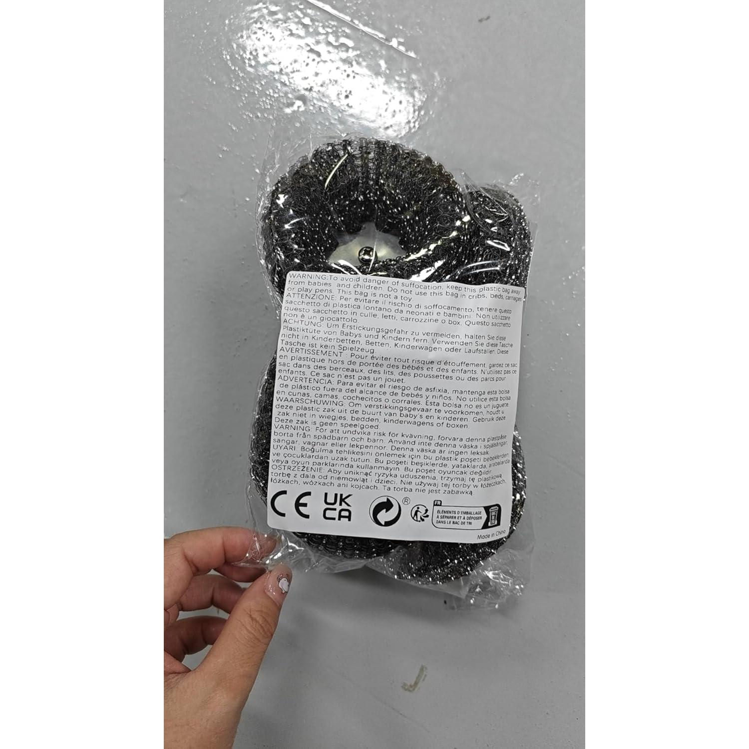 Estropajo de acero inoxidable HINGTAI con 2 almohadillas de repuesto