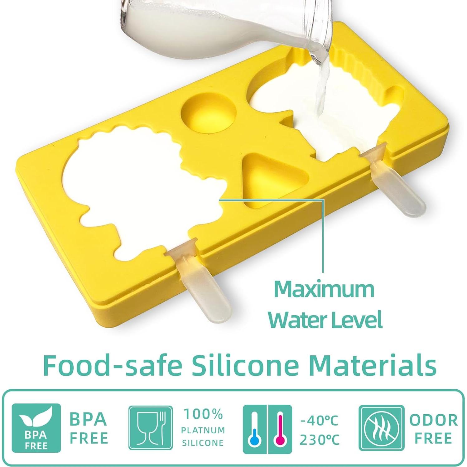 Moldes de Paletas de Silicona Salomayes - 4 Piezas para Niños