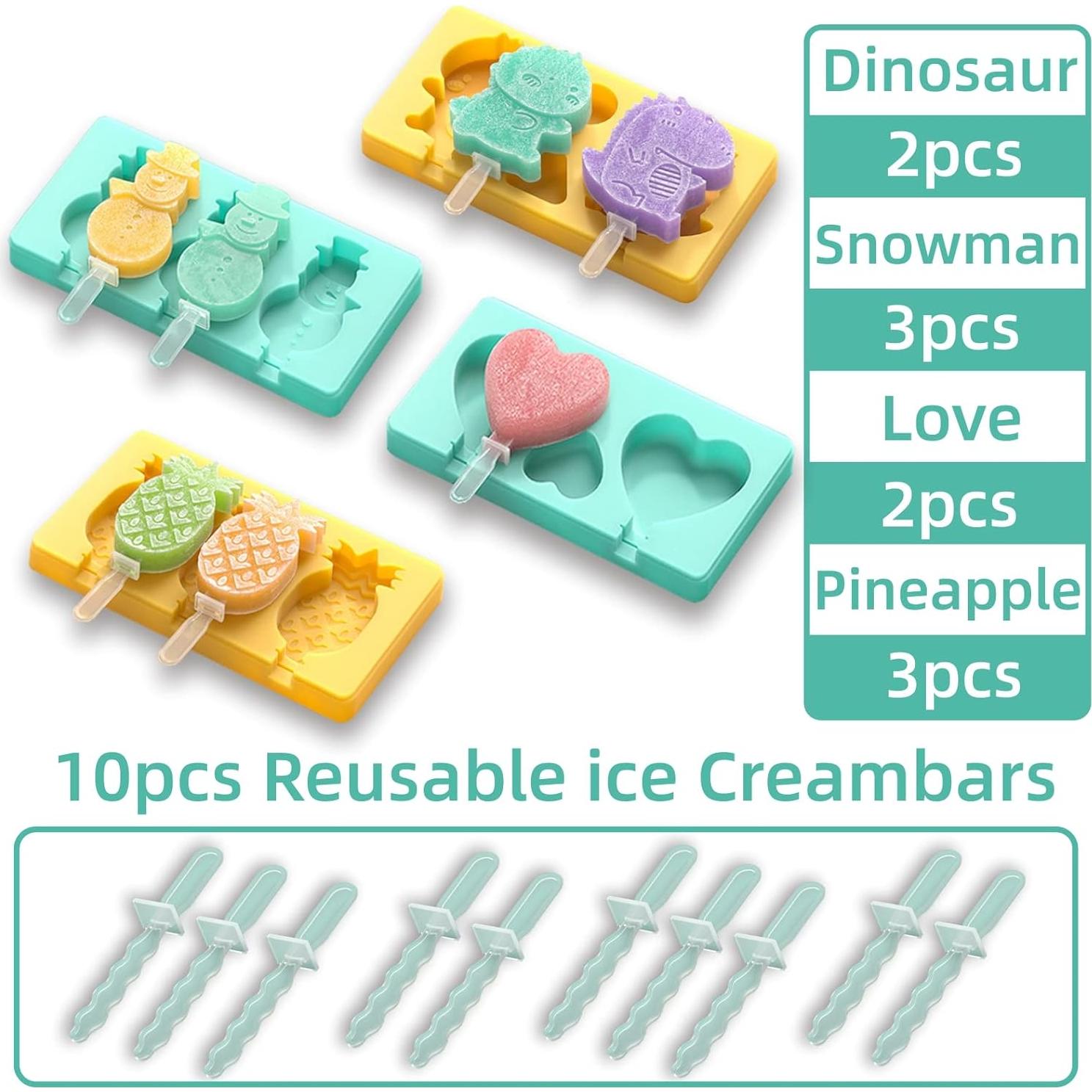 Moldes de Paletas de Silicona Salomayes - 4 Piezas para Niños