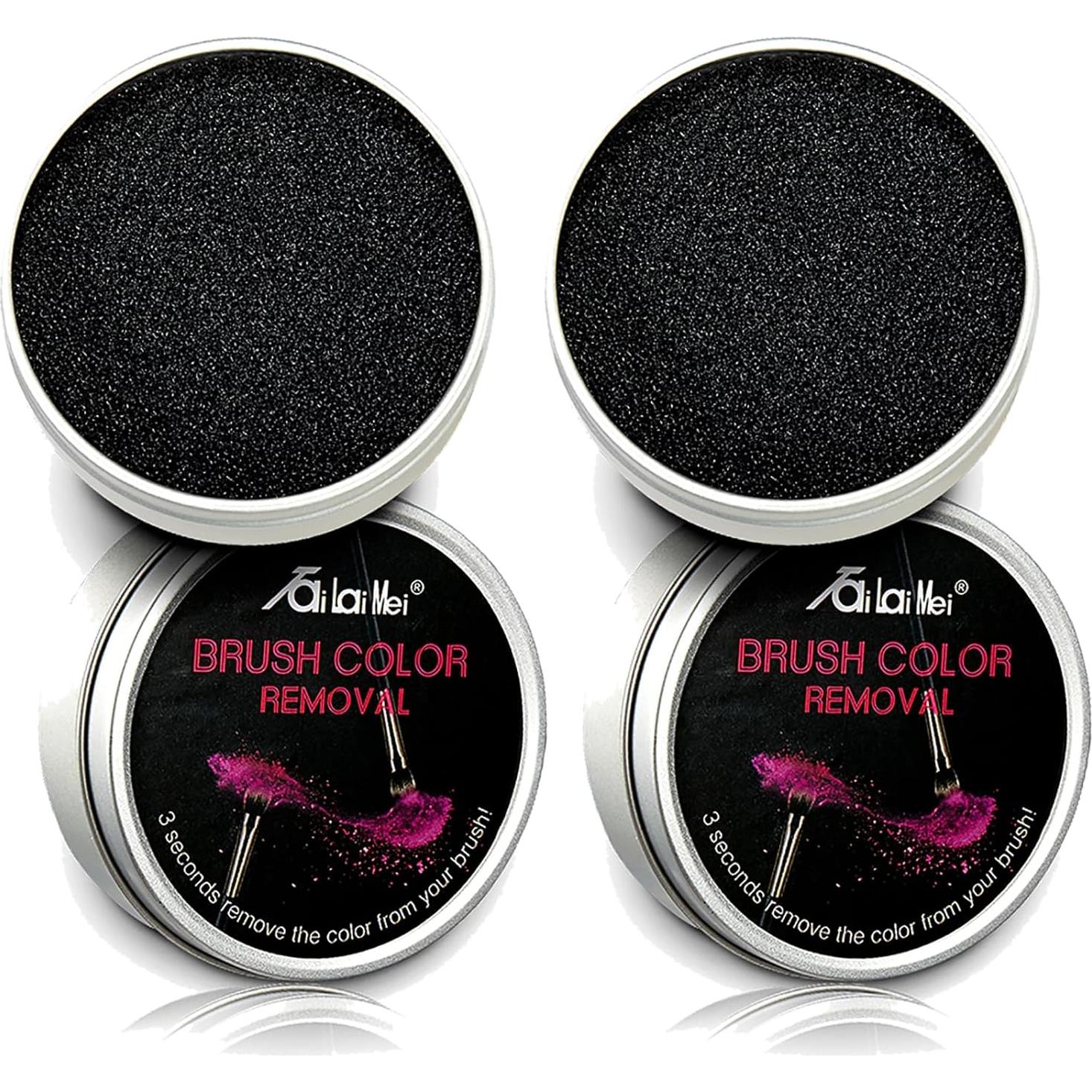 Esponja Limpiadora de Brochas TailaiMei 2 Paquete Negra