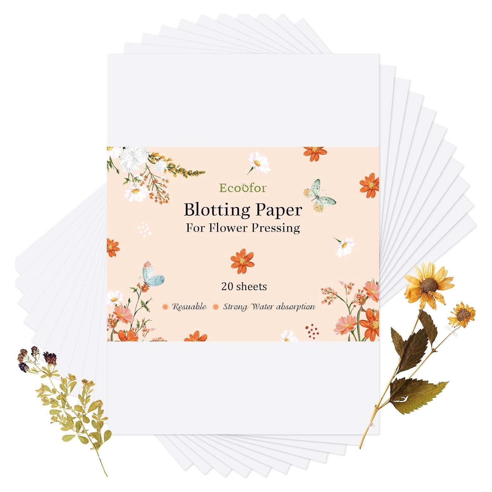 Papel Absorbente A4 Ecoofor para Prensado de Flores - 20 Hojas