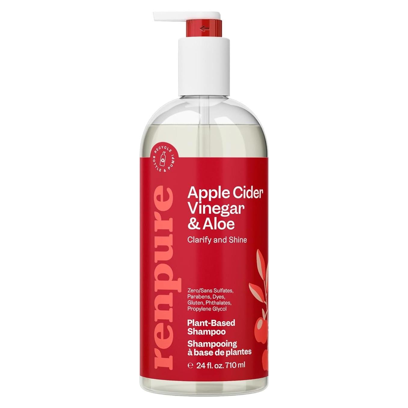 Champú Aclara y Brilla Renpure 710 ml - Vinagre de Sidra y Aloe