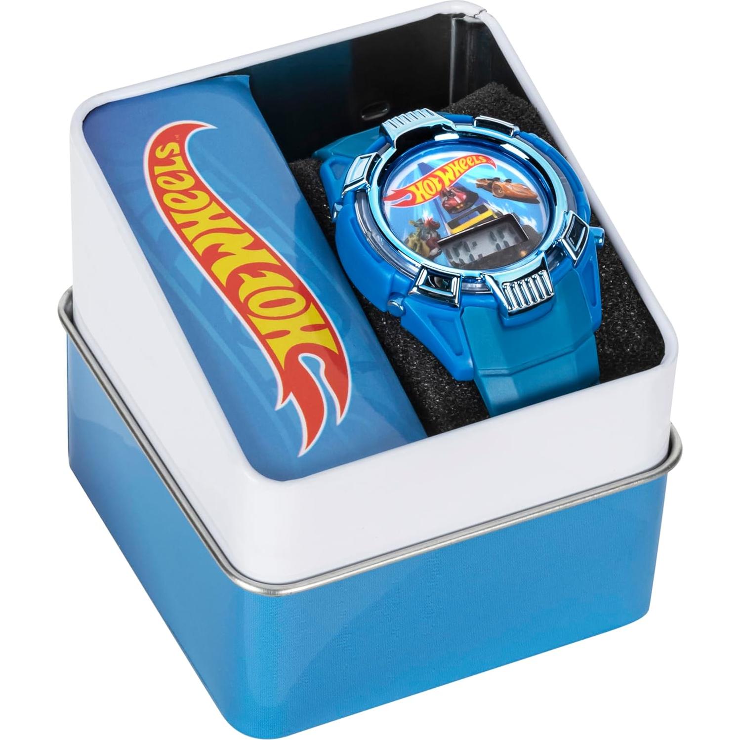 Reloj para Niños Hot Wheels - LCD Iluminado, Correa Ajustable