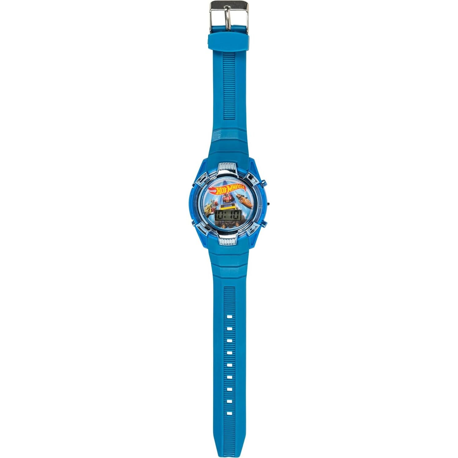 Reloj para Niños Hot Wheels - LCD Iluminado, Correa Ajustable