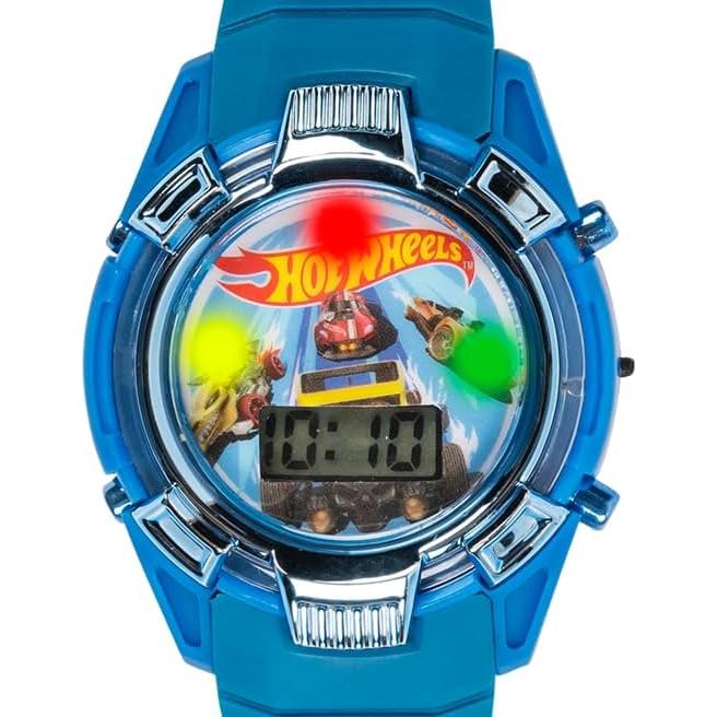 Reloj para Niños Hot Wheels - LCD Iluminado, Correa Ajustable
