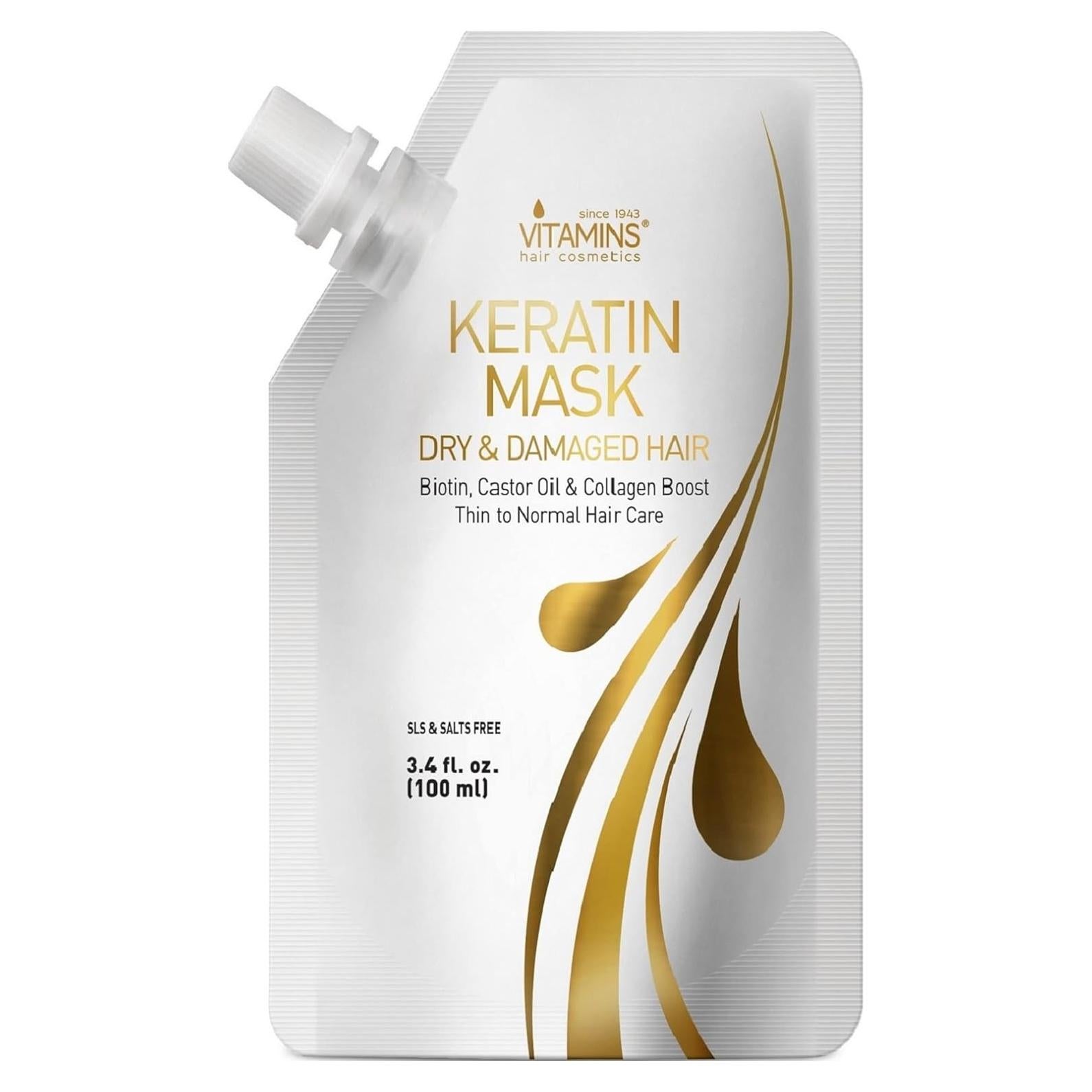 Mascarilla Acondicionadora Profunda H.Y. Vitamins 100ml - Keratina Biotina Colágeno