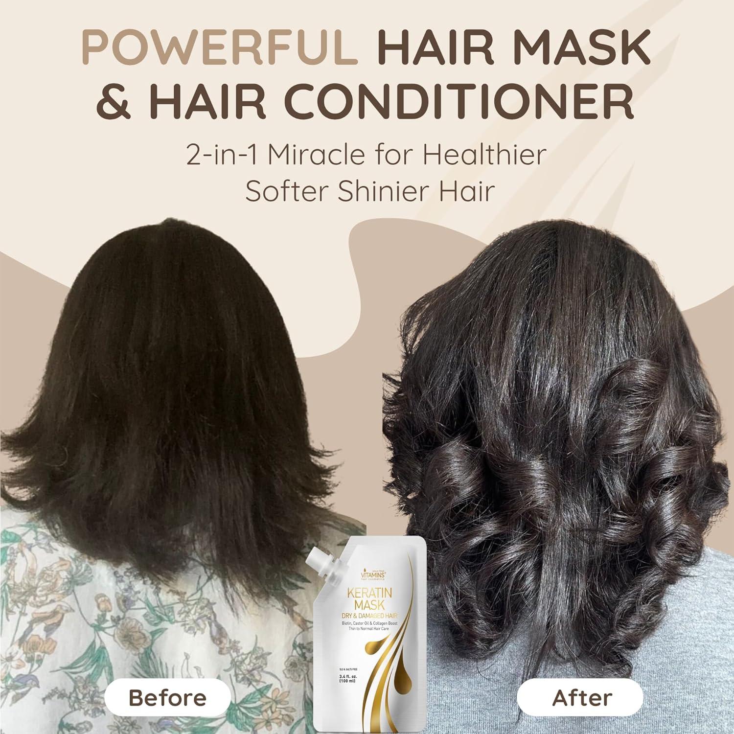 Mascarilla Acondicionadora Profunda H.Y. Vitamins 100ml - Keratina Biotina Colágeno