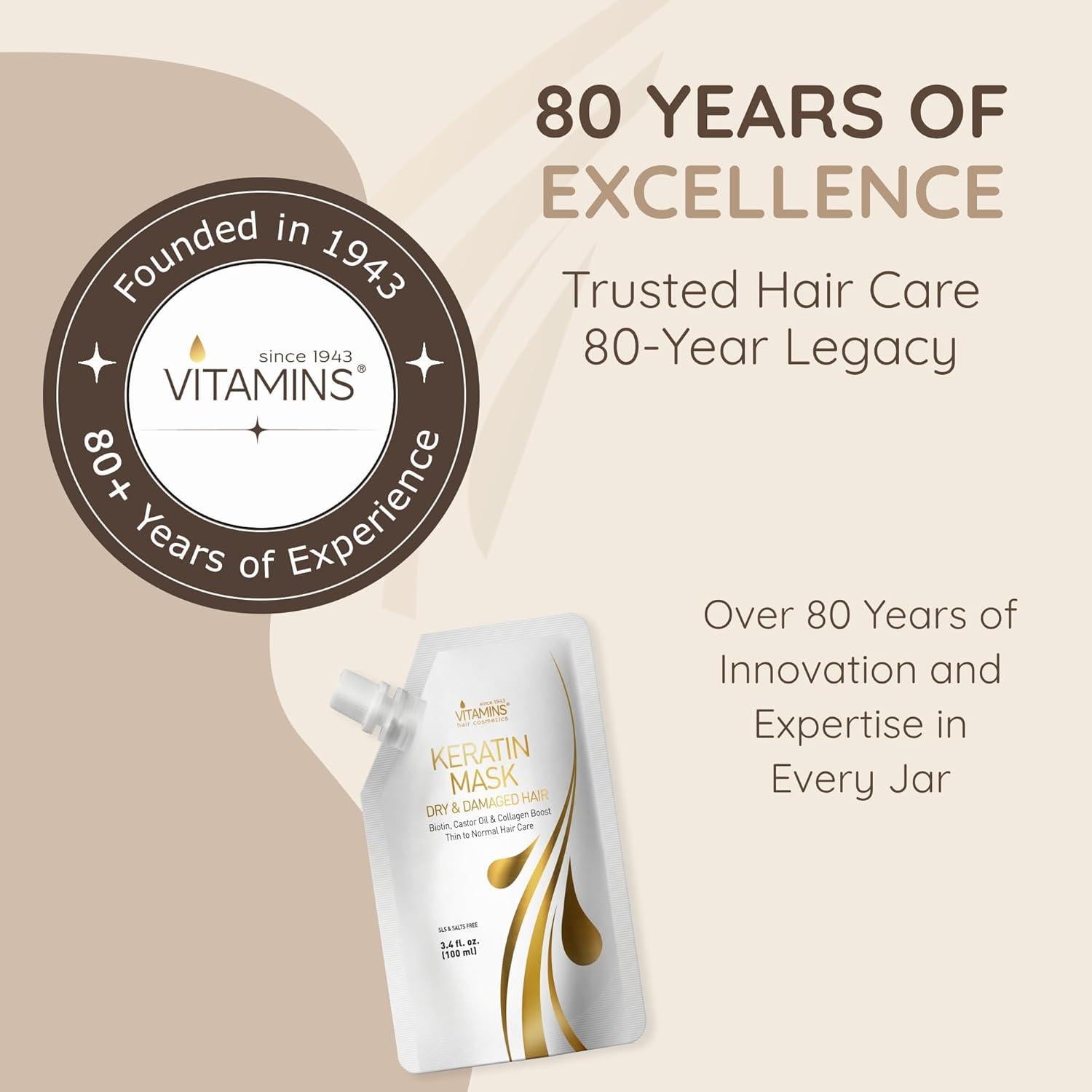 Mascarilla Acondicionadora Profunda H.Y. Vitamins 100ml - Keratina Biotina Colágeno