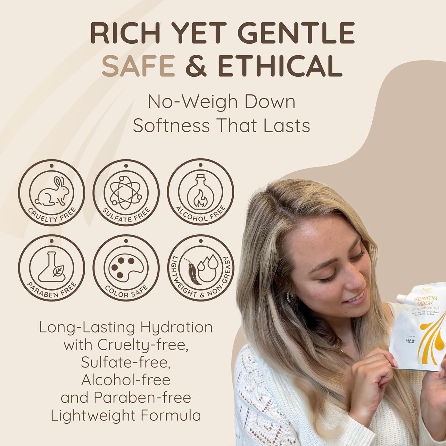 Mascarilla Acondicionadora Profunda H.Y. Vitamins 100ml - Keratina Biotina Colágeno