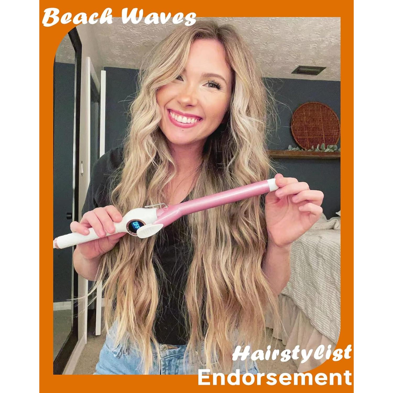 Plancha de Rizar Cerámica ORYNNE 19mm Control Digital 7 Temperaturas