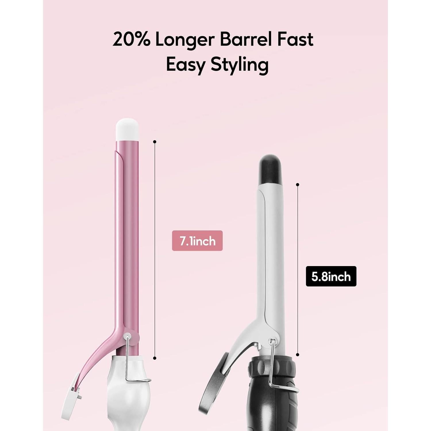 Plancha de Rizar Cerámica ORYNNE 19mm Control Digital 7 Temperaturas