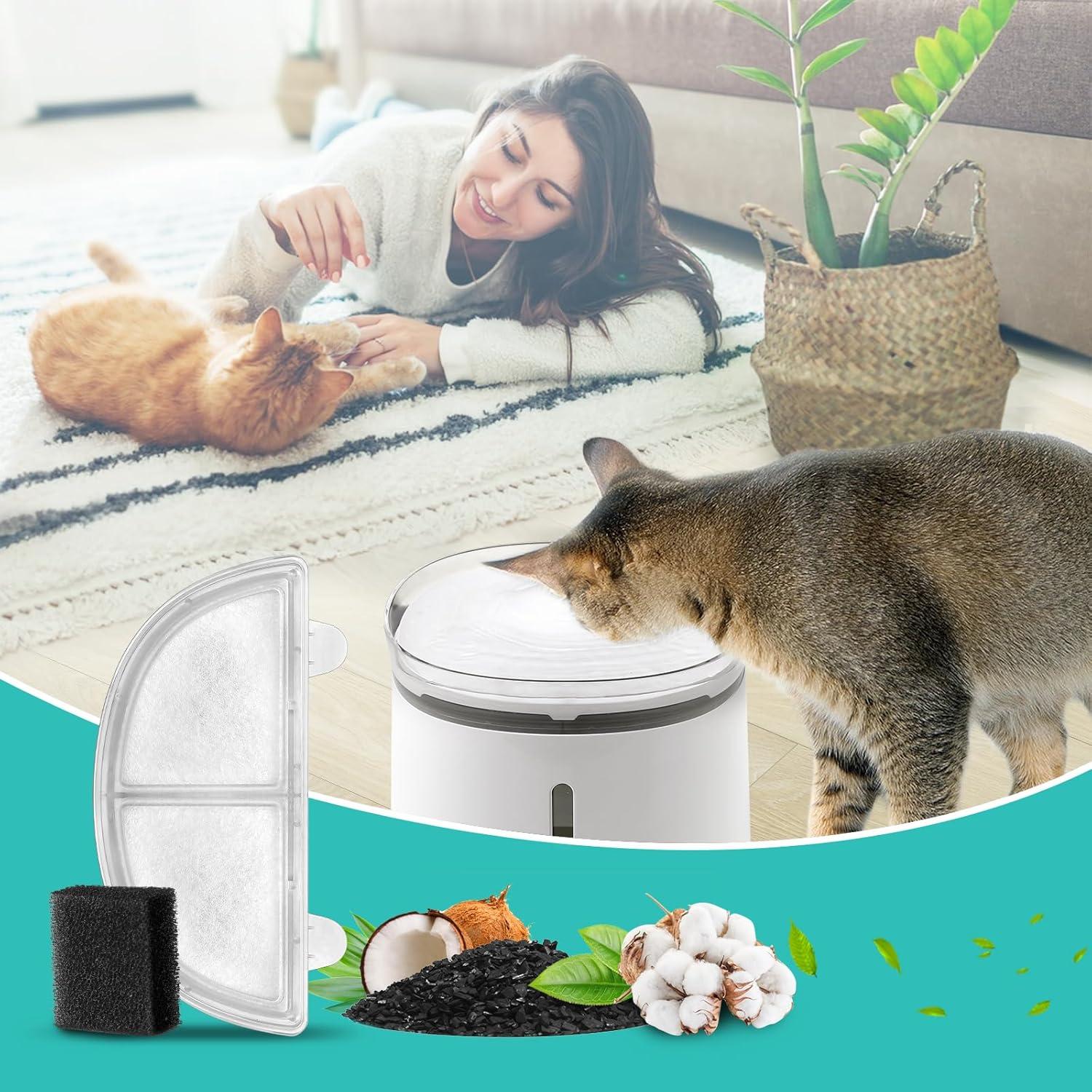 Filtros de Reemplazo KutoraWorks para Fuente de Agua Mascotas 6 Paquetes