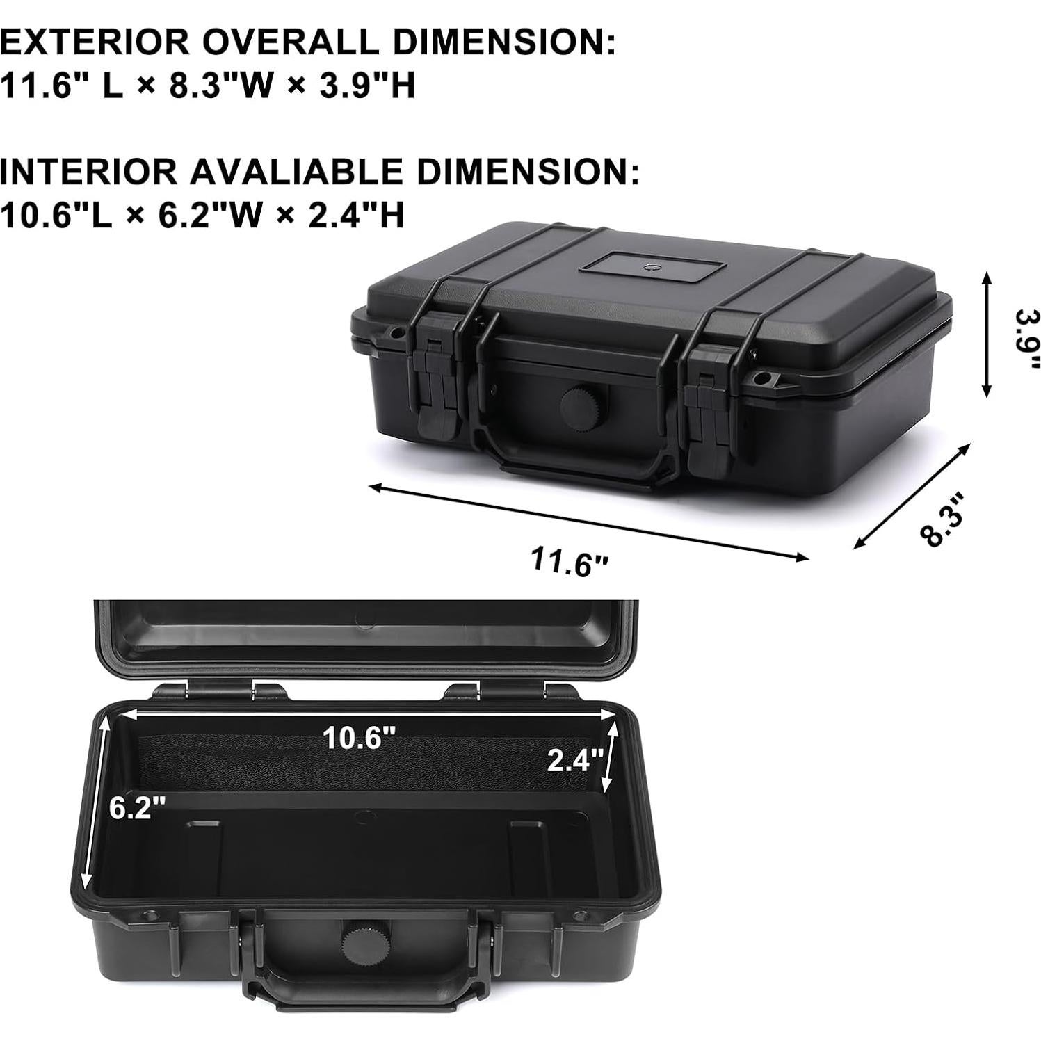 Caja de Herramientas Portátil Mayouko IP67 con Espuma 29x21x9.5cm