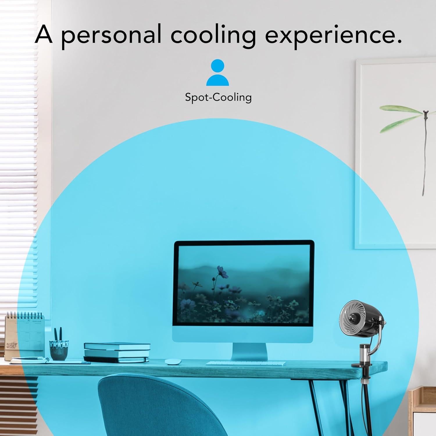 Ventilador Personal Vornado Pivot Clip 3 Velocidades Negro