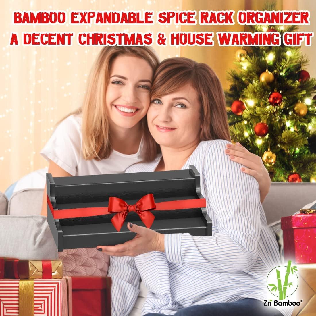 Organizador de Especias Zri Bamboo Expandible 3 Niveles Negro