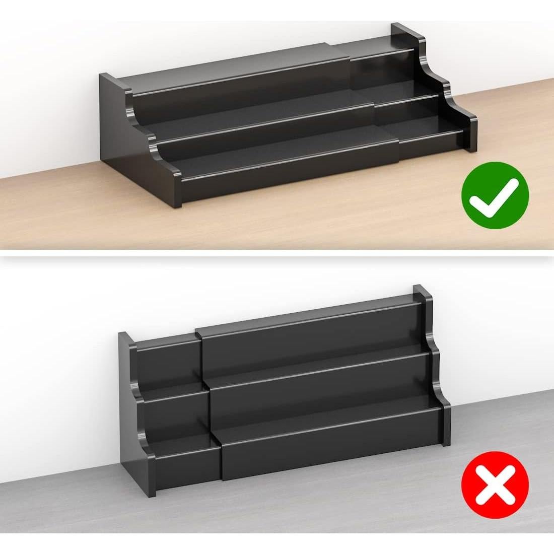 Organizador de Especias Zri Bamboo Expandible 3 Niveles Negro