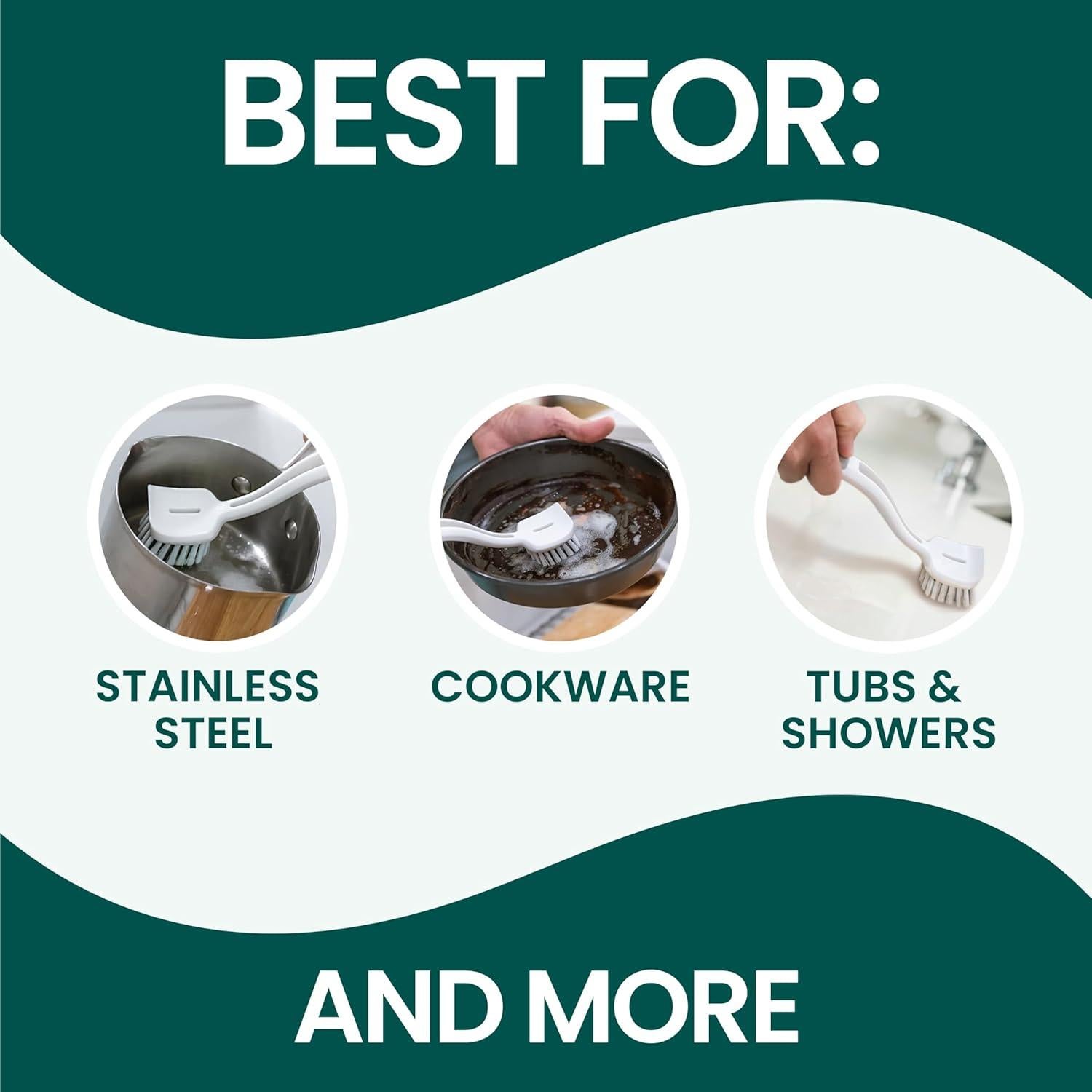 Cepillos de Limpieza Scotch-Brite para Ollas y Sartenes - 4 Unidades