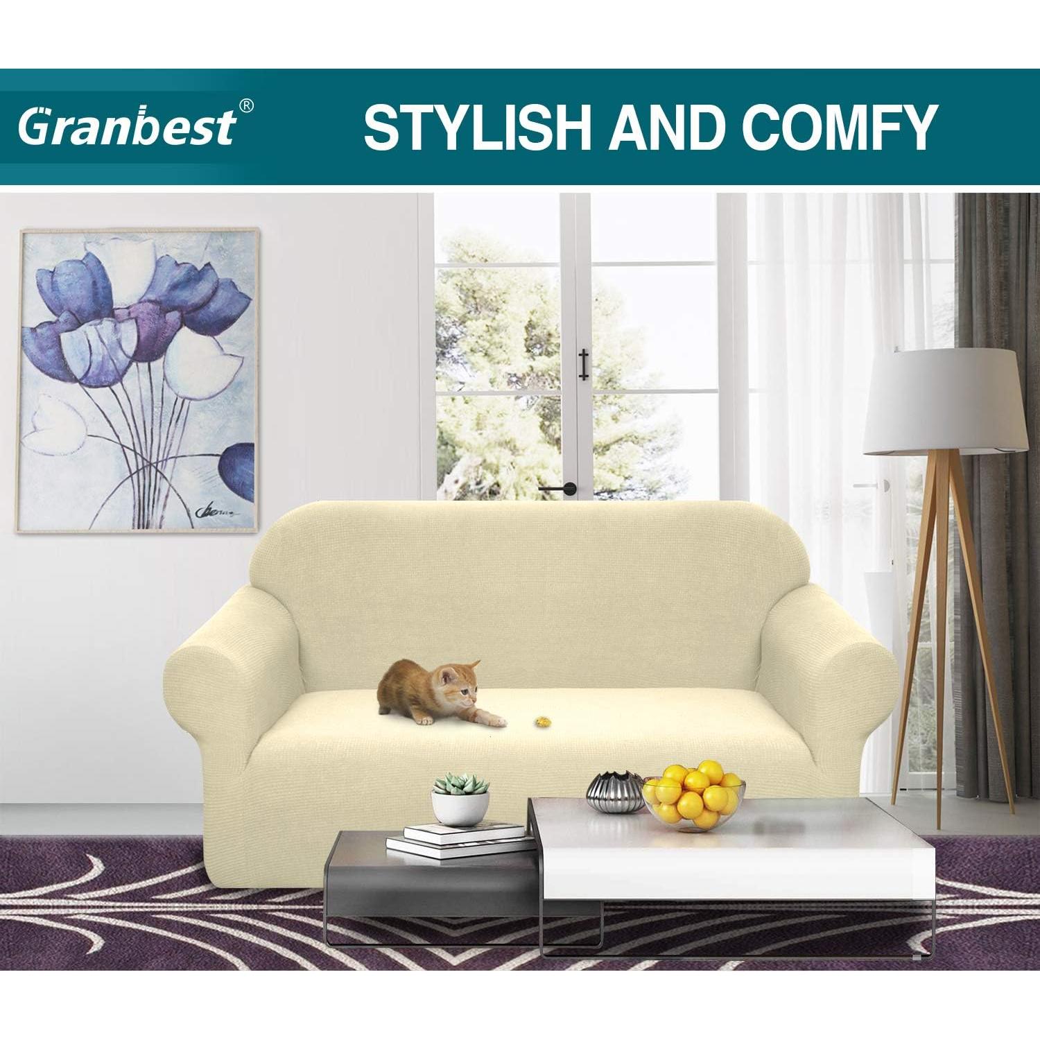 Funda de Sofá Impermeable Granbest Mediana Beige Suave