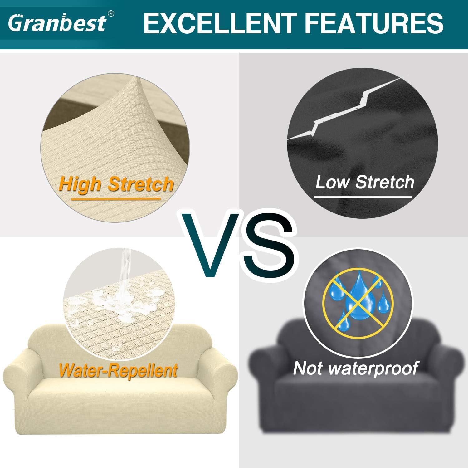 Funda de Sofá Impermeable Granbest Mediana Beige Suave