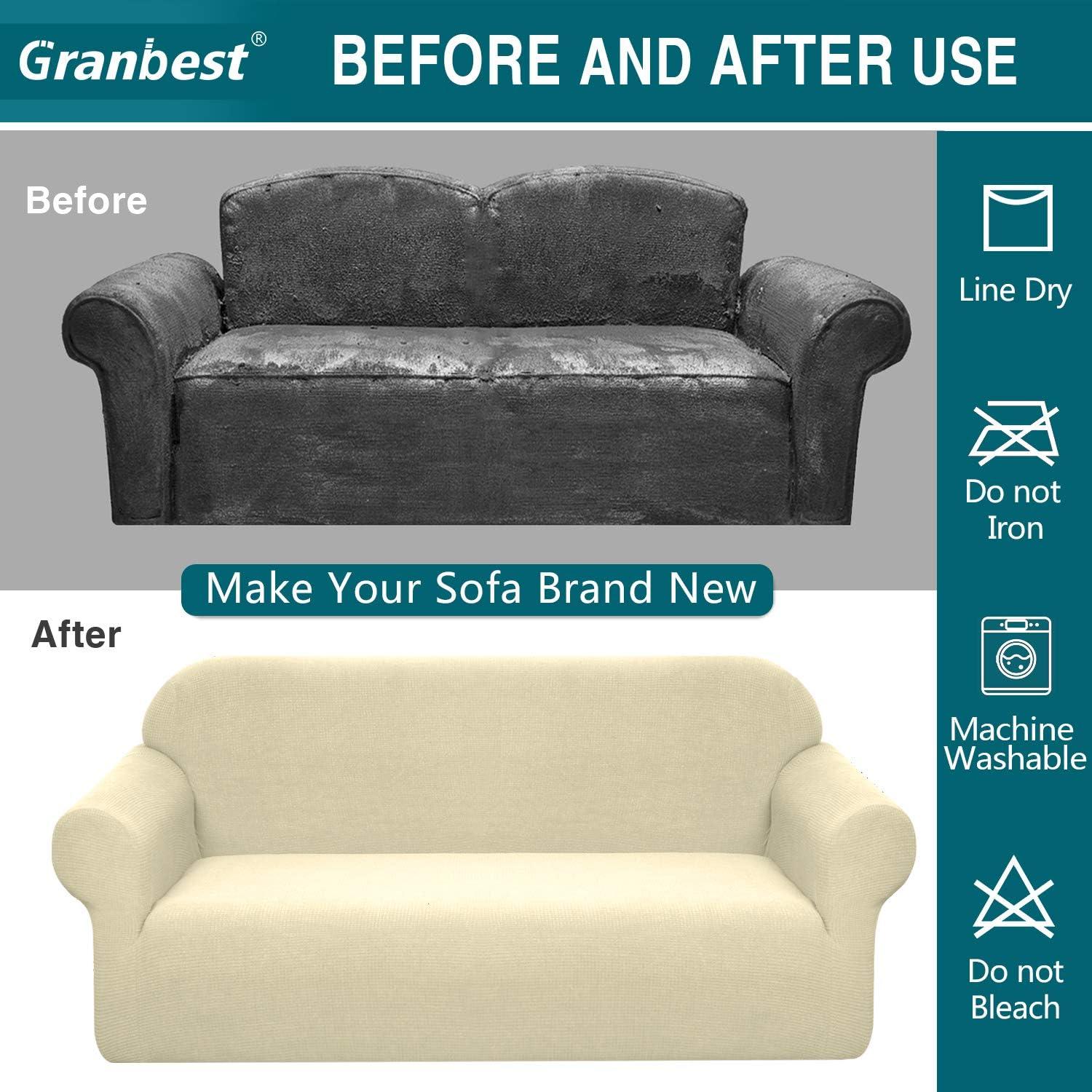 Funda de Sofá Impermeable Granbest Mediana Beige Suave