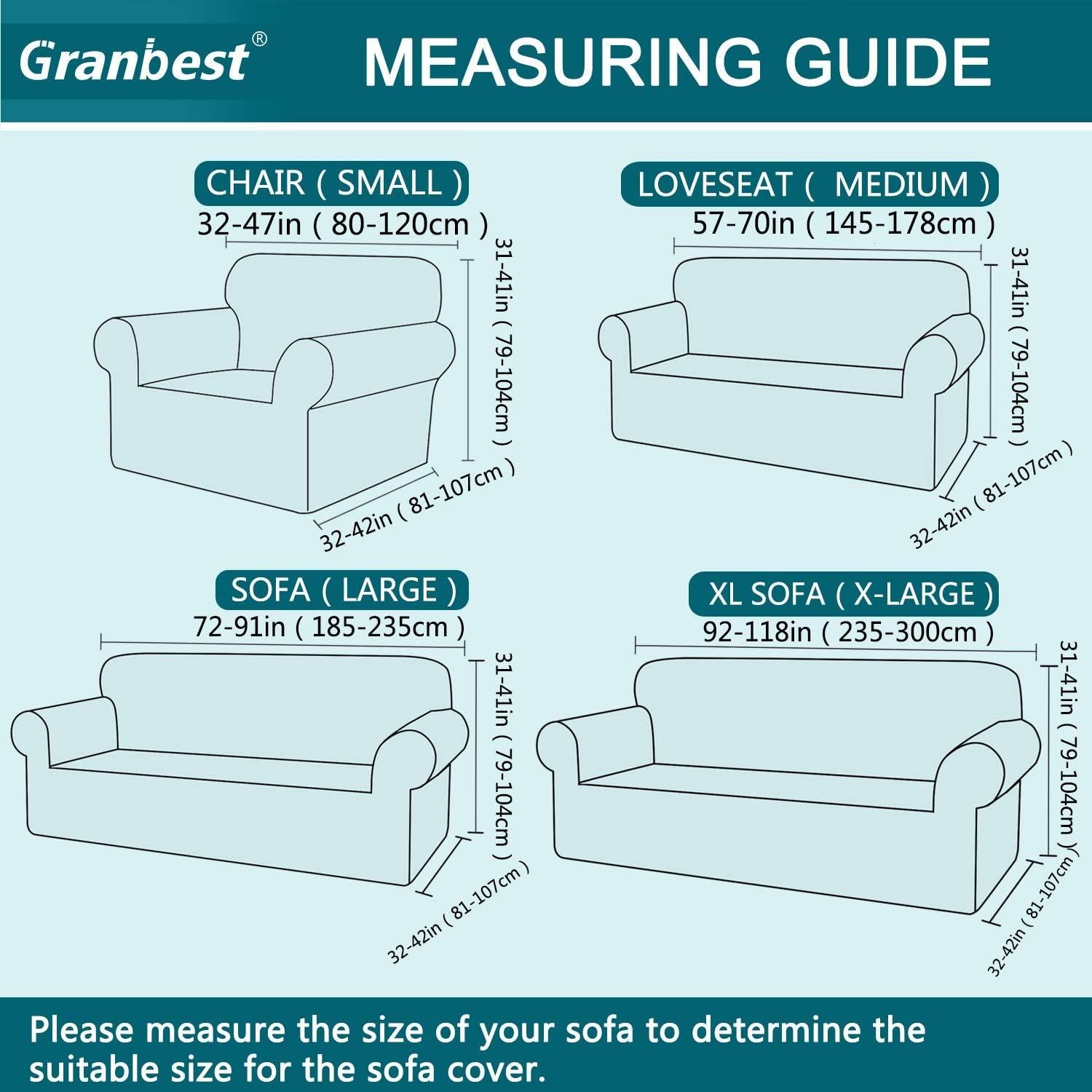 Funda de Sofá Impermeable Granbest Mediana Beige Suave