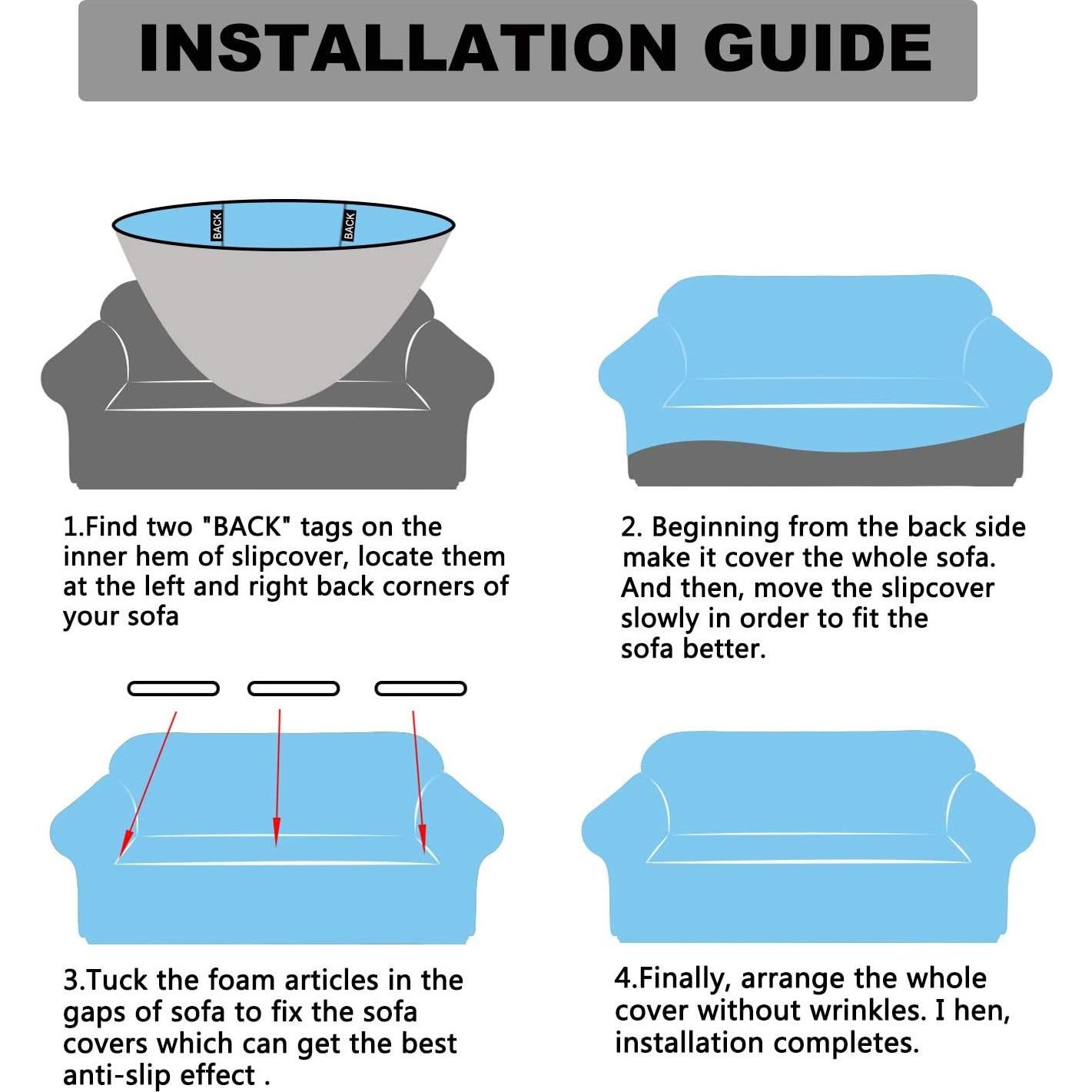 Funda de Sofá Impermeable Granbest Mediana Beige Suave