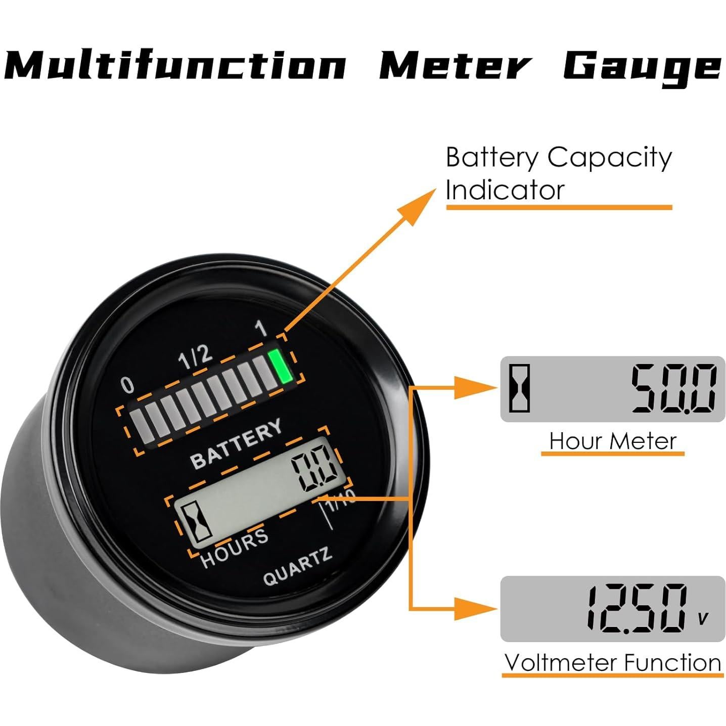 Medidor de Batería NInE-ROnG RL-BI011 LCD 12-48V Impermeable