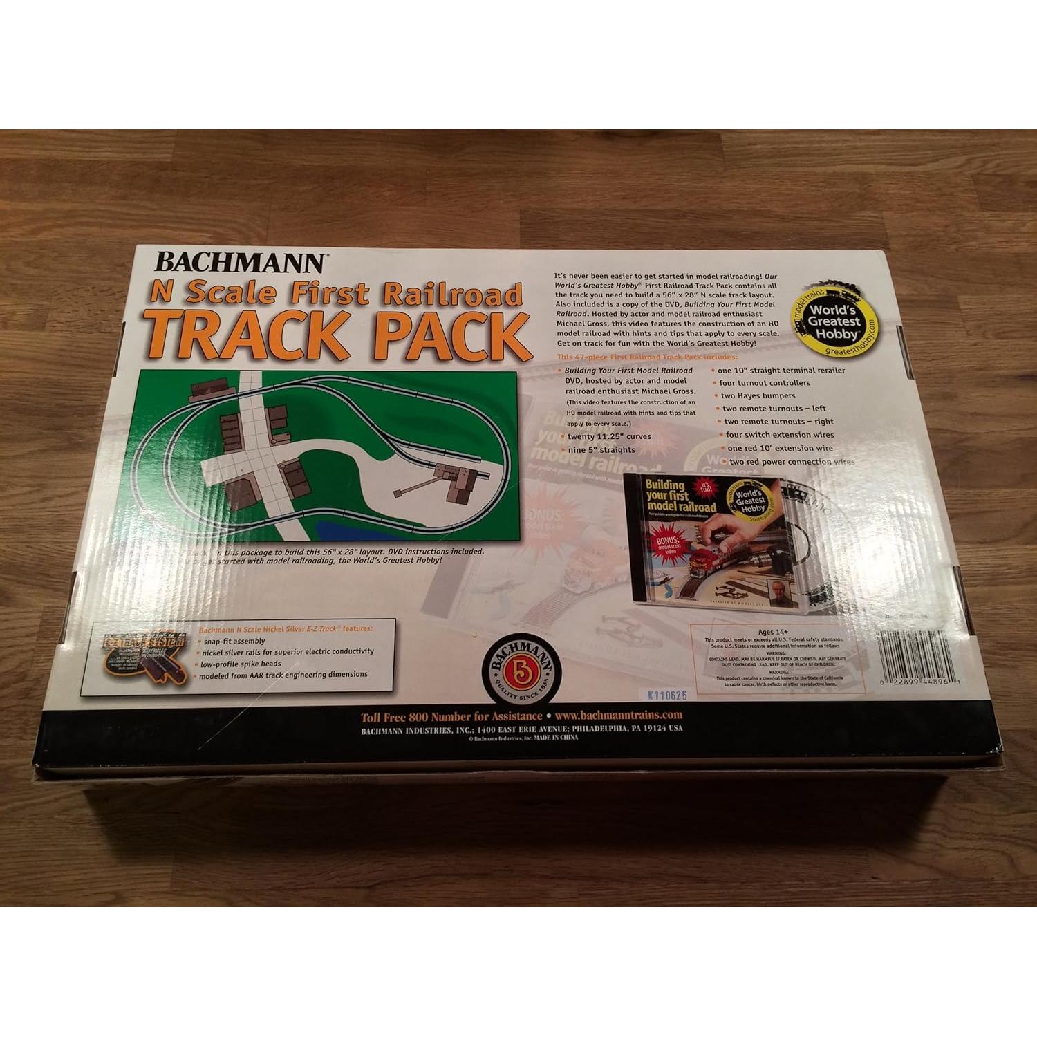 Paquete de Pista Bachmann Escala N 47 Piezas 142x71 cm