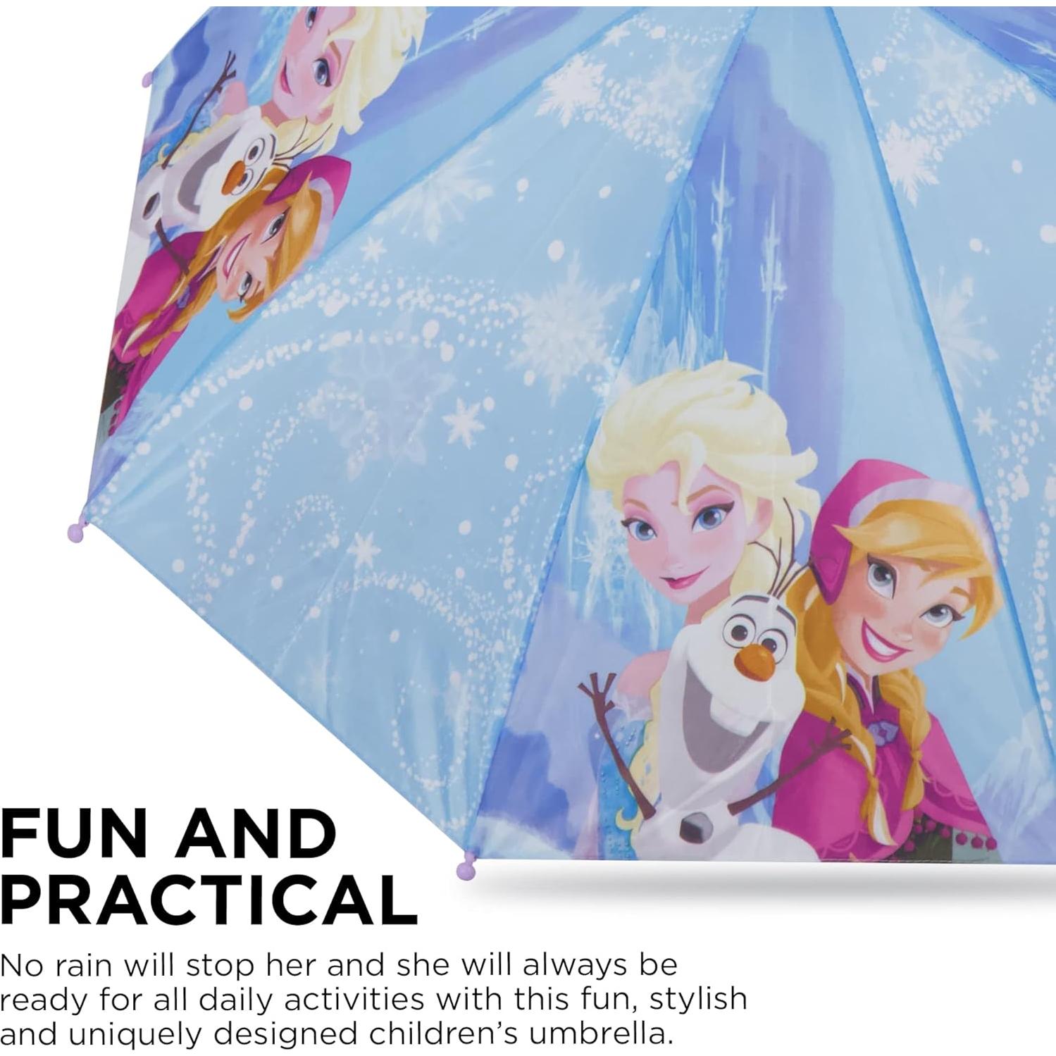 Conjunto de paraguas y poncho Disney Frozen para niñas 4-7 años